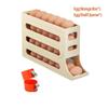 4 Layers Automatic Rolling Egg Holder Refrigerator Egg Storagebox Large Capacity Space Saving Kitchen Refrigerator Egg Dispenser