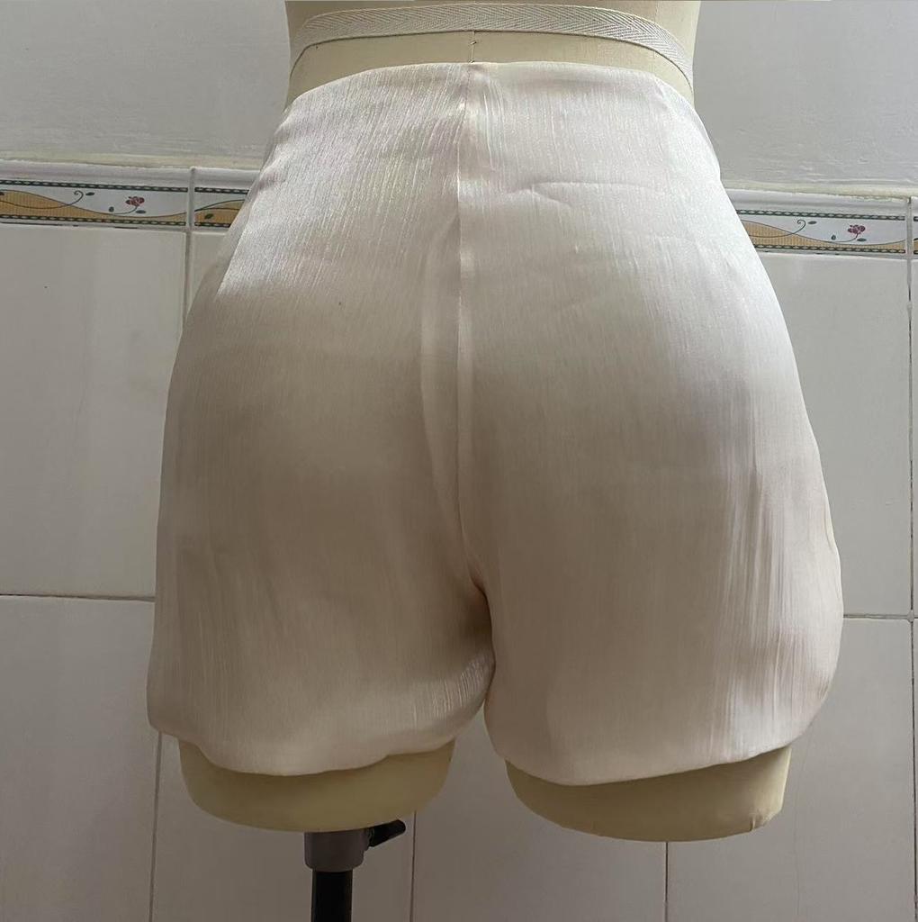 Conjunto de dos piezas de falda corta con volantes y manga abullonada estilo francés, vestido corto