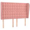 VidaXL Tête de lit avec oreilles Rose 147x23x118-128 cm Velours3118443