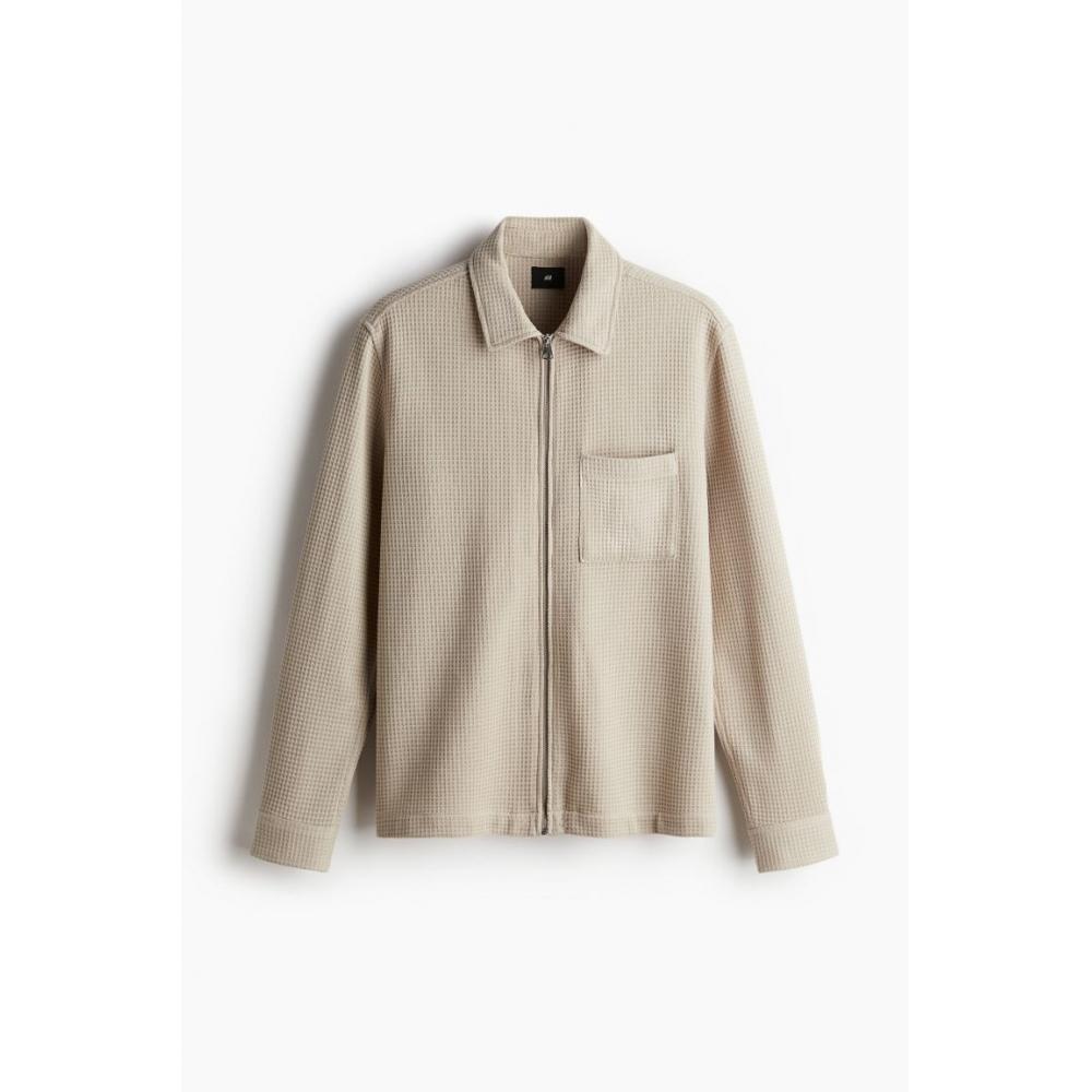 

HM Regular Fit Waffle Texture shirt Jacket бежевый