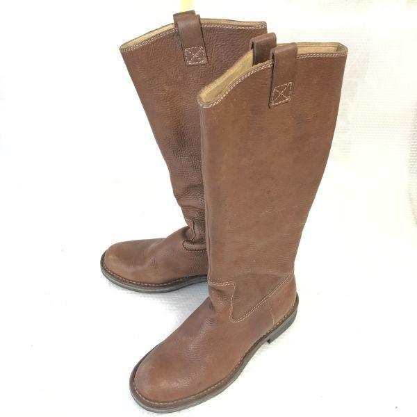 

Regal Leather Long Boots 23.0 Brown Textured Leather(USED)