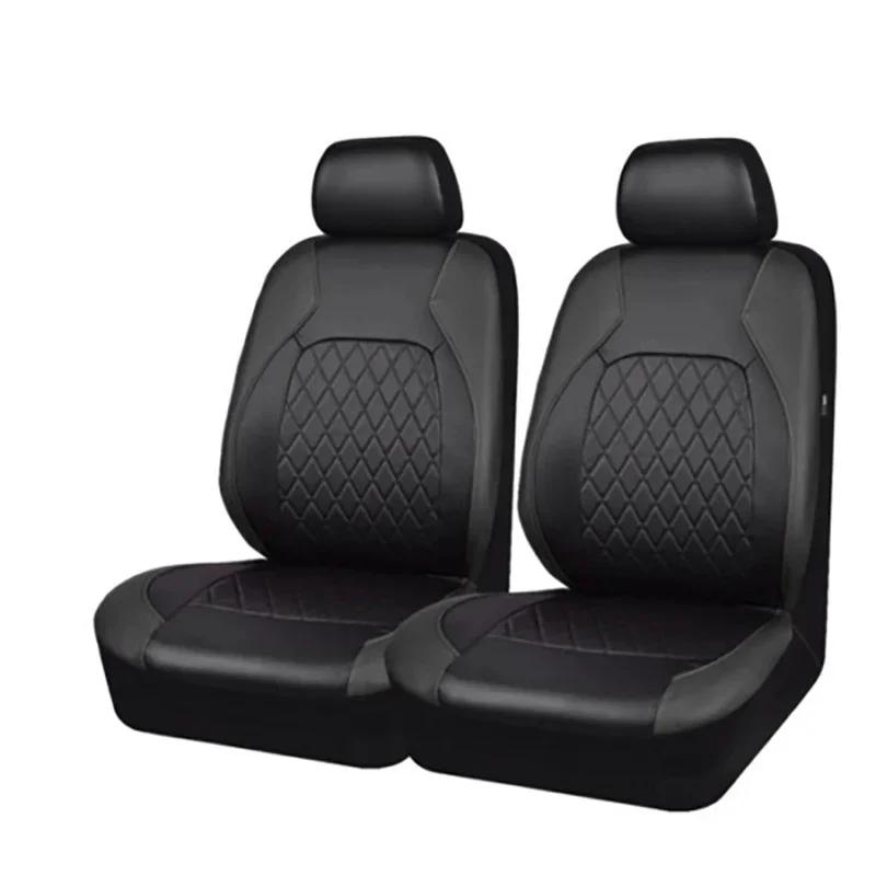 Hot Selling High-end Pu Car Interior with 5/2Pcs Quilted Leather Thread Pressing Seat Covers Airbag Compatible Breathables Tools