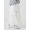 [Ray Beams] skirt Soccer check tiered SK ladies WHITE 1
