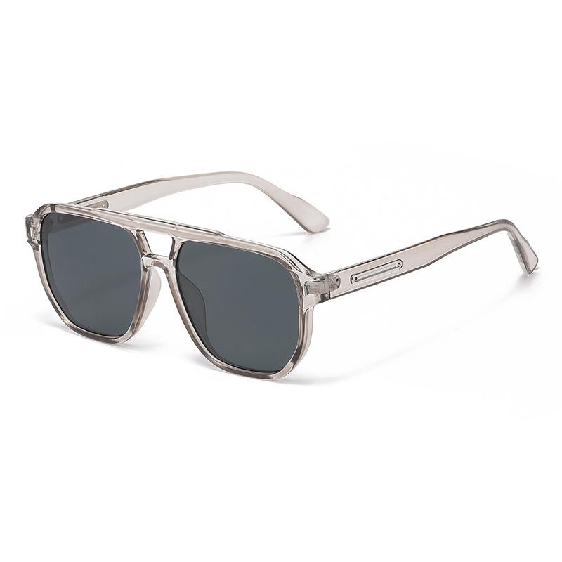 

Simple Square Large Frame Glasses For Both Men And Women, Uv-protective Sunglasses 9026 сірий