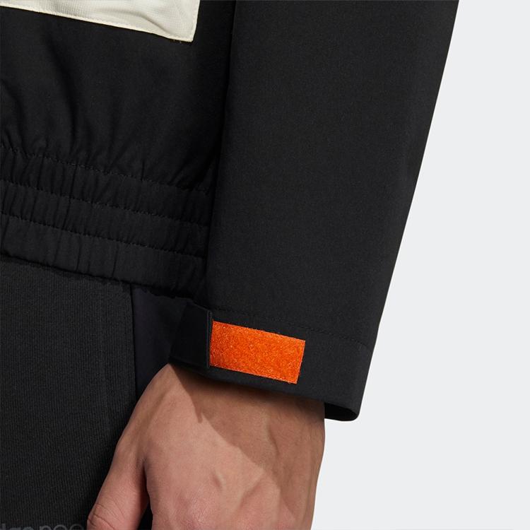 Adidas Neo Colorblock Stand Collar Sports Jacket Men Outerwear Black HD4662