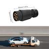 Trailer Adapter Trailer Parts Trailer Plug Connector Kit 7 Pin 92x50mm Universal Corrosion Resistant Iron Durable Trailer Socket