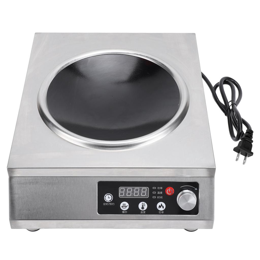 Induction Cooktop Portable 3500W Energy Saving Concave Touch Control Multiple Safety Preventions