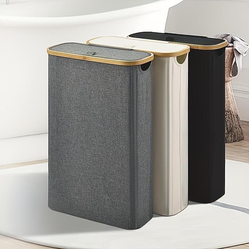Multifunctional Storage Basket 600D Cationic Laundry Basket with Cover Foldable Toilet Paper Roll Storage Organizer Bag