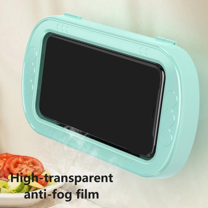 Wandmontage Dusch-Handyhalter Einziehbarer Badezimmer-Handyhalter Küchen-Handyständer Touchscreen-Hülle für 5-7,2 Zoll Telefon