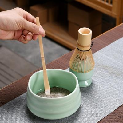Matcha-Schneebesen aus Bambus mit Tee-Pick, Teelöffel, handgefertigt, traditioneller japanischer Chasen-Rührpinsel für Matcha-Tee, natürlicher Matcha-Rührer aus Bambus