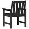 Garden Dining Chair Set 2 pcs Black 65.5 x 59 x 88 cm HDPE