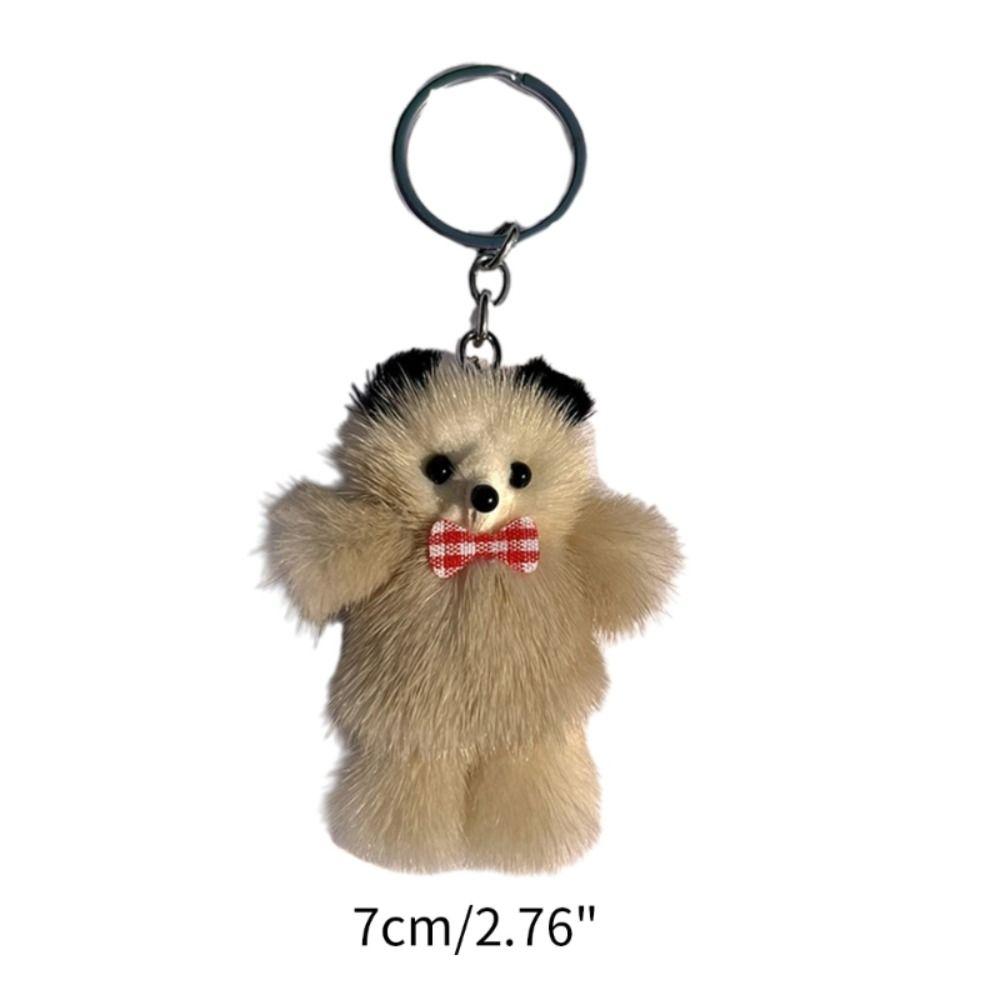 Animal Bear Plush Bear Keychain Plush Bowknot Bear Keyring Bear Keyring Bag Pendant