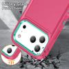 For iPhone 17 Pro Max Case Rugged Bumper Hybrid 3in1 Candy Color Shockproof Phone Stand Cover For iPhone 16 15 14 13 Pro Max 17e 16e