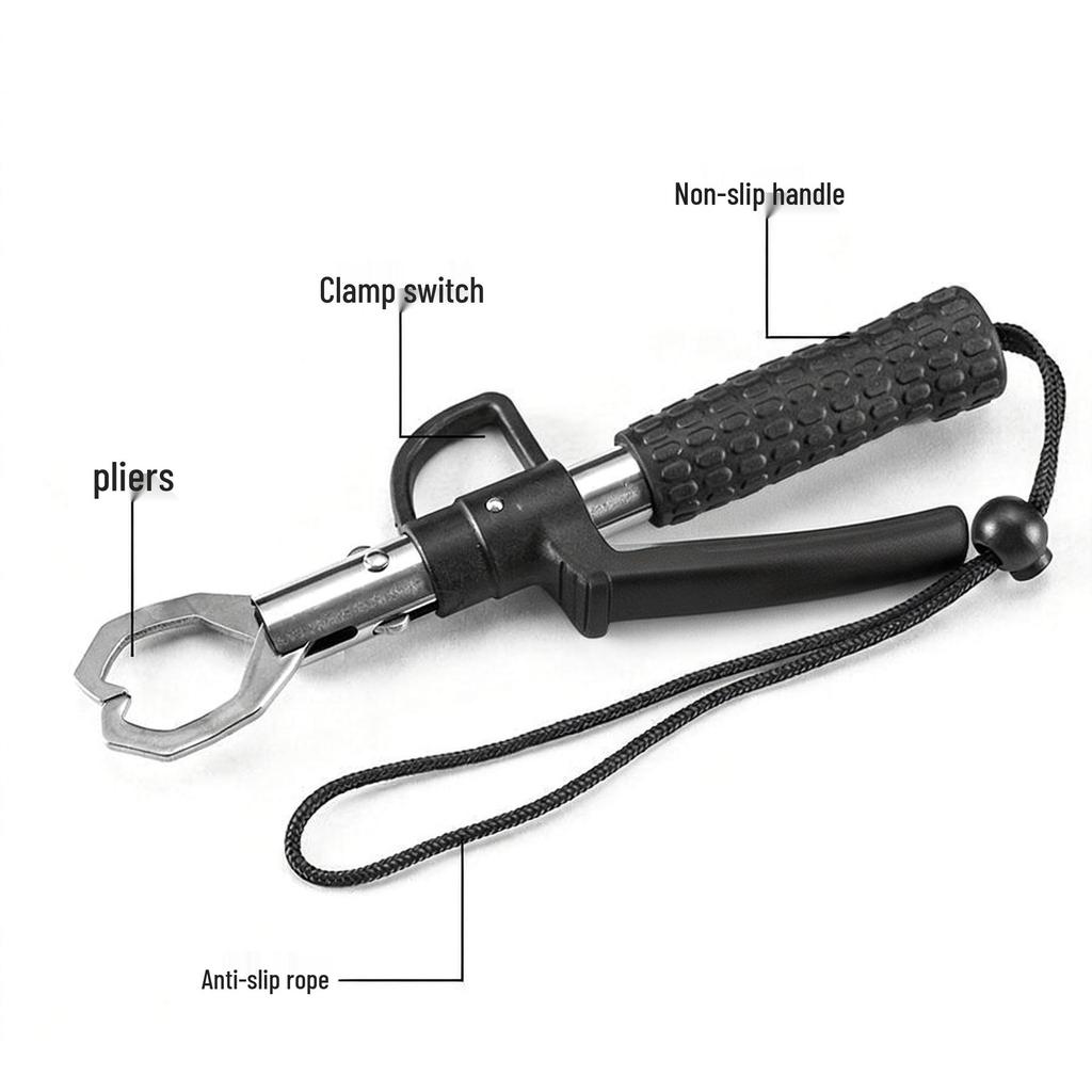 Stainless Steel Non-slip Fish Gripper & Clamp Fishing Tool