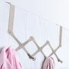 Durable Door Hanging Rack Silver Black Folding Door Hanger Practical Over Door Hook  Space Saving