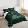 Merry Christmas Tree Starry Night Bedding set (1 duvet cover, 2 pillowcases, duvet not included) for Living Room Bedroom Holiday Decor, Xmas Art Print