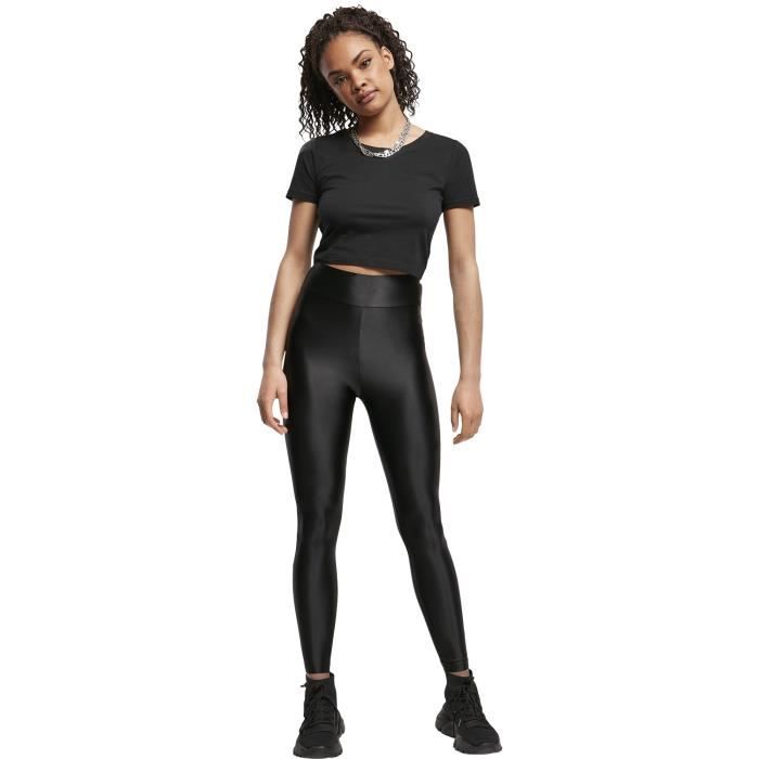 Urban Classics Leggings Metallic Taille Haute Shiny Femme Legging Noir