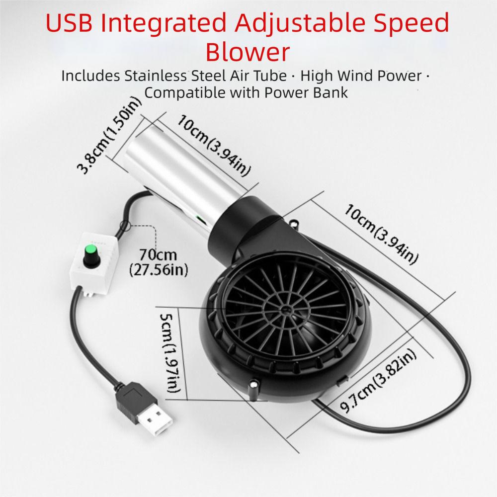 USB Power Supply Handheld Barbecue Fan Adjustable Speed Barbecue Blower BBQ Fan  Outdoor Grill