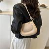 Leather Tote Bags Solid Color Handbag Armpit Bags Versatile Shoulder Bags