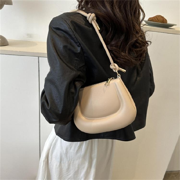Leather Tote Bags Solid Color Handbag Armpit Bags Versatile Shoulder Bags