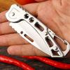 Upgraded Stainless Steel Mini Folding Pocket Knife - Portable Keychain Fruit Blade