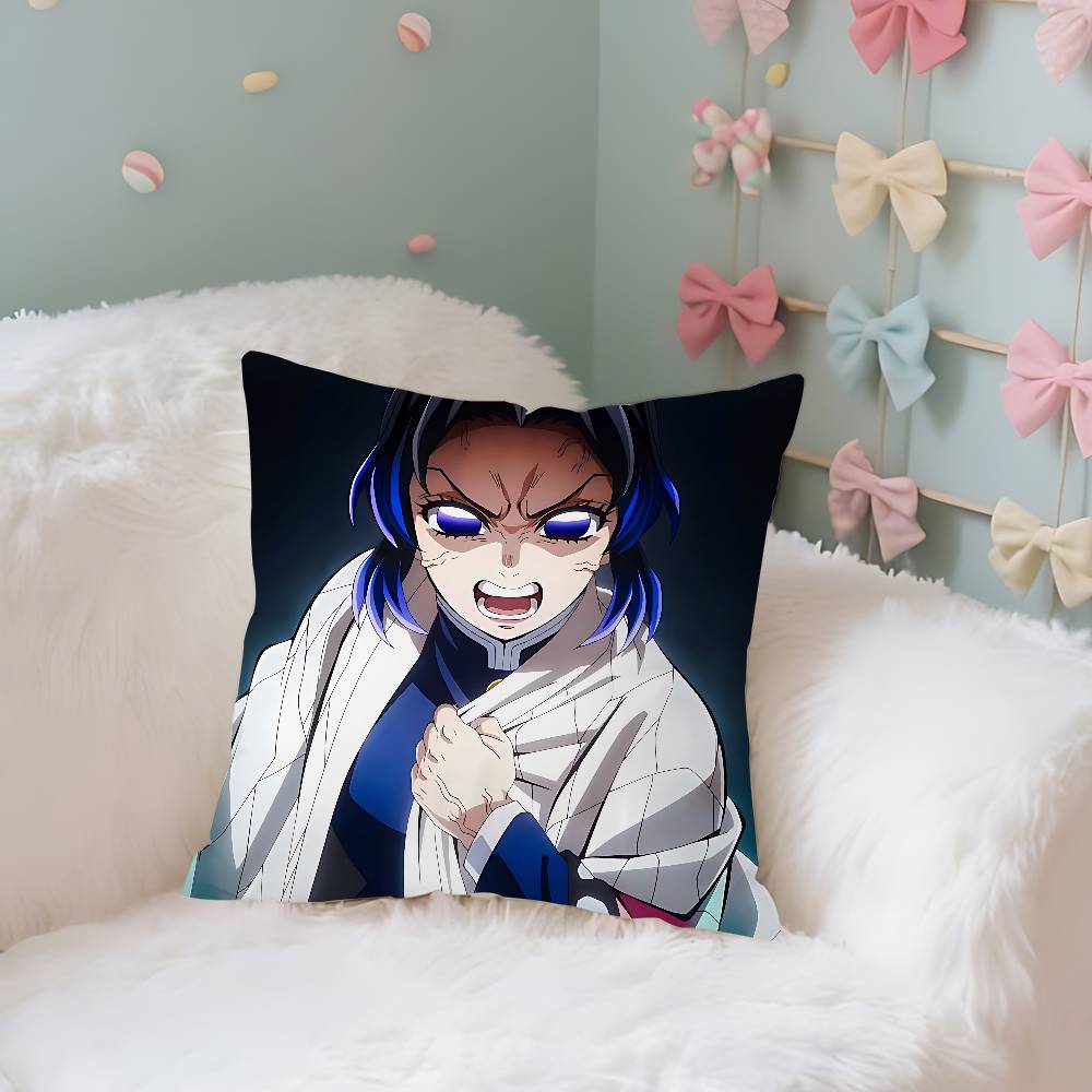 

Cute KKocho Shinobu Case Plush Fabric Soft Pillowcase Double Sided Print Cushion Cover Household Gifts 40x40CM(16x16in)