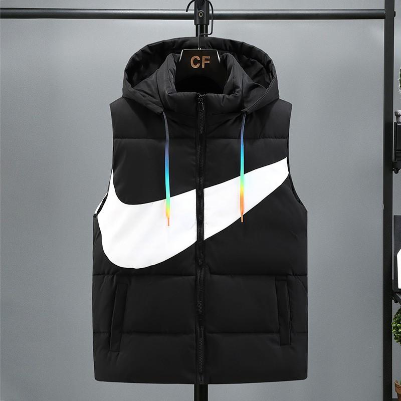Mens Camo Puffer Vest Thick Winter Casual Stand Collar Zip Up Hooded Sleeveless Jacket