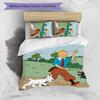 3pcs The Adventures of Tintins Design Cover Set - HD Printed Bedding with 1 Cover and 2 Pillowcases - Perfect for Home and Dorm Decor