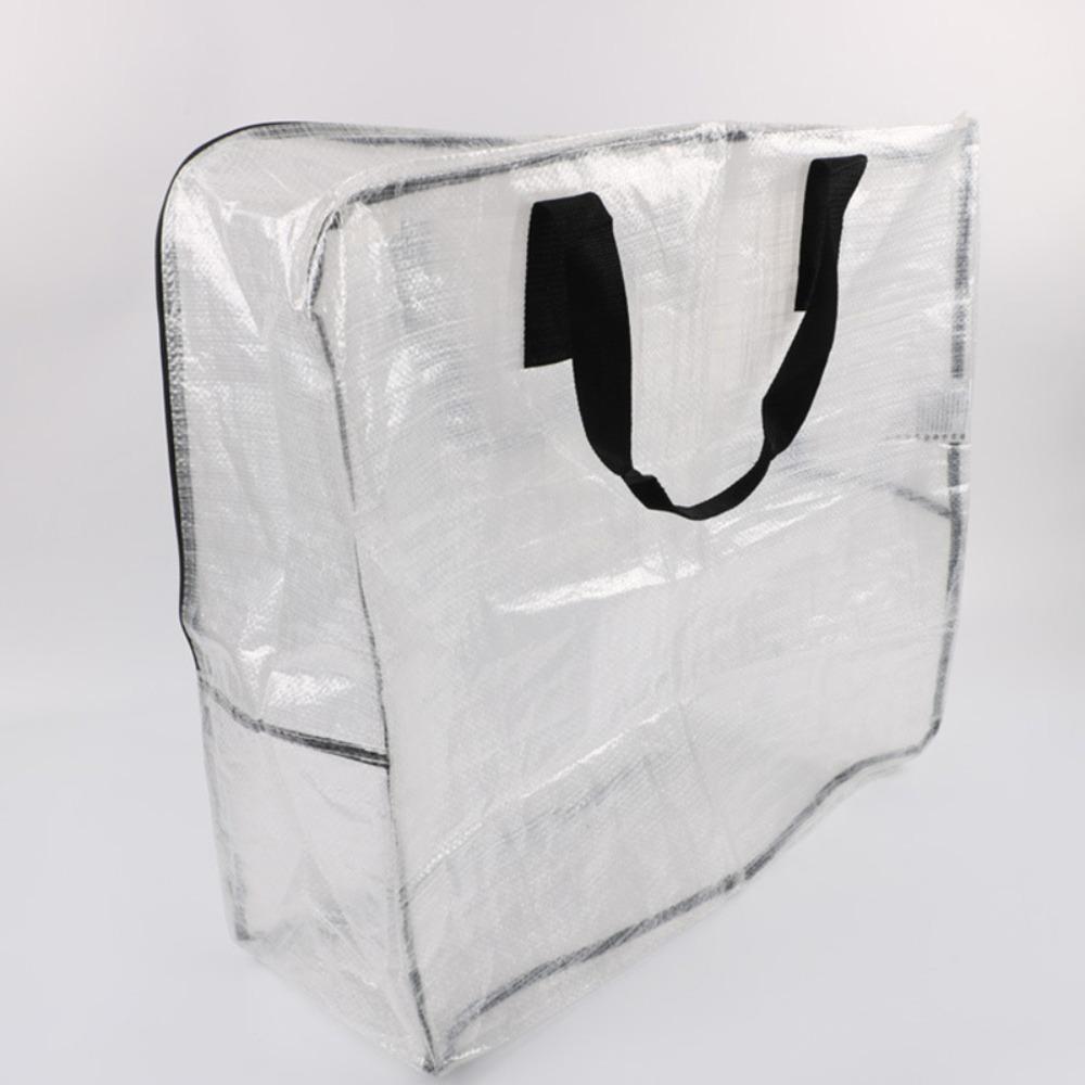 

Packing Supplies Quilt Bag Transparent Clear Tote Bag New Woven Handle Bag 62x62x22cm