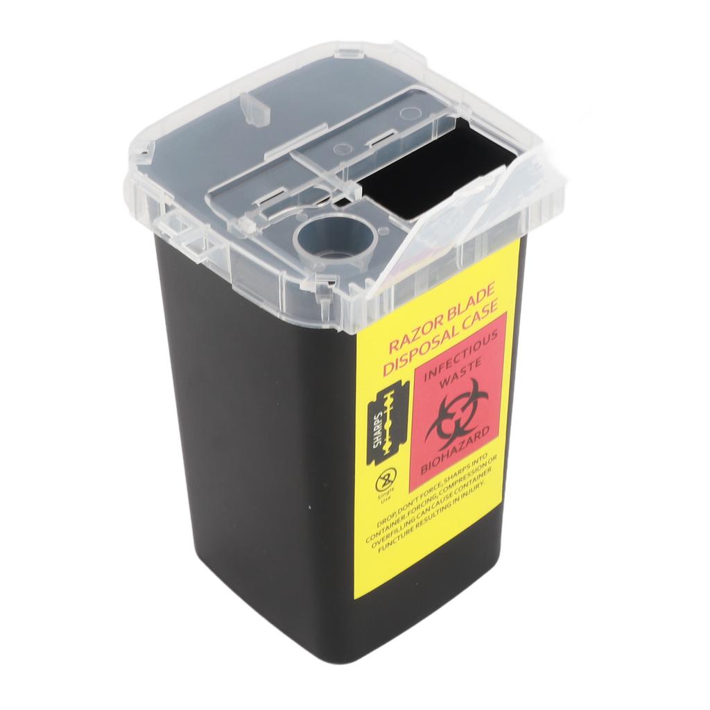 Disposal Blade Container Barbershop Hair Salon Shaving Knife Blade Disposal Collect BoxBlack