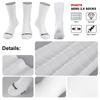 Darevie Custom White High Elasticity Cycling aero Striped Fabric Socks Cycle Sock Stretch Sublimated Cycling Socks