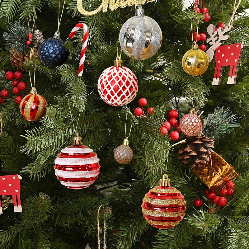 6szt 6cm bombki choinkowe ozdoby choinkowe wiszące zawieszki Navidad Noel noworoczny świąteczny wystrój imprezy do domu