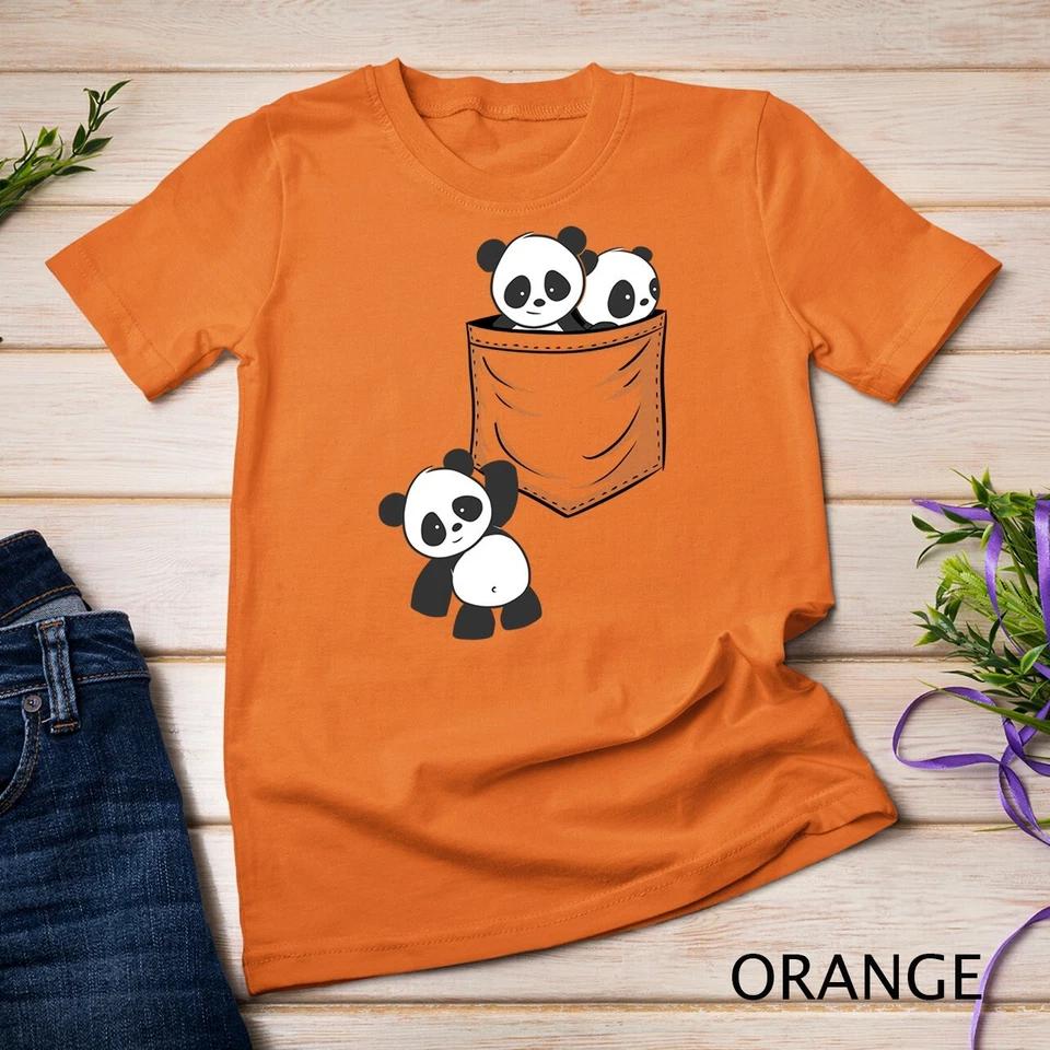 For Panda Lovers Cute Kawaii Baby Pandas In Pocket Unisex T-shirt 6 S