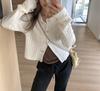 Gentle Soft Waxy Twist Short Sweater Women's Autumn New Candy Color Crew Neck Knitted Cardigan Jacket