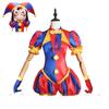 The Amazing Digital Circus Pomni Cosplay Costume Cartoon Outfit Hat Gloves Socks for Halloween Party Adults Costume Cos Full Set