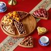 Wood Serving Tray Large Serving Tray with 8 Removable Compartments Wooden Platter Charcuterie Board for Vegetable Fruit Dessert