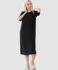ARMEDES Damen Locker geschnittenes Kurzarm-Maxikleid Ar-314
