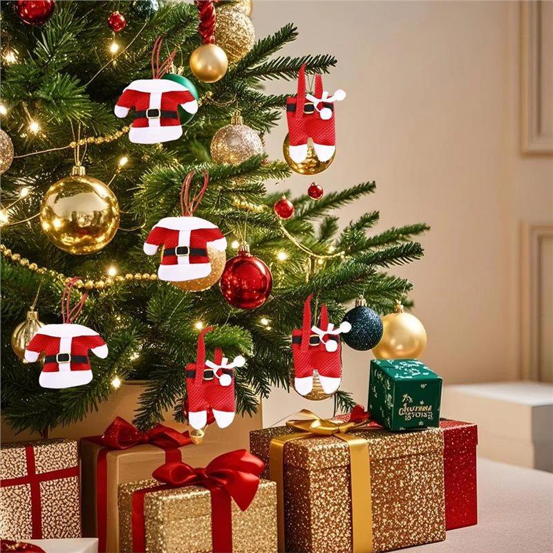 HHO-Christmas Decorator Silverware Bags Ornament Tableware For Dining Table Restaurant Hotel Banquets