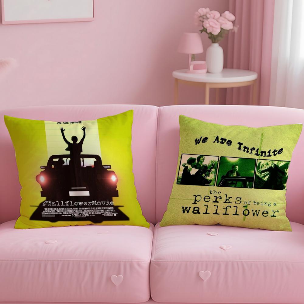Hot Tthe Perks of Being a Wallflowered Cushion Cover Soft EasyWash Pillow Case Versatile for Couch Bed Travel and Office