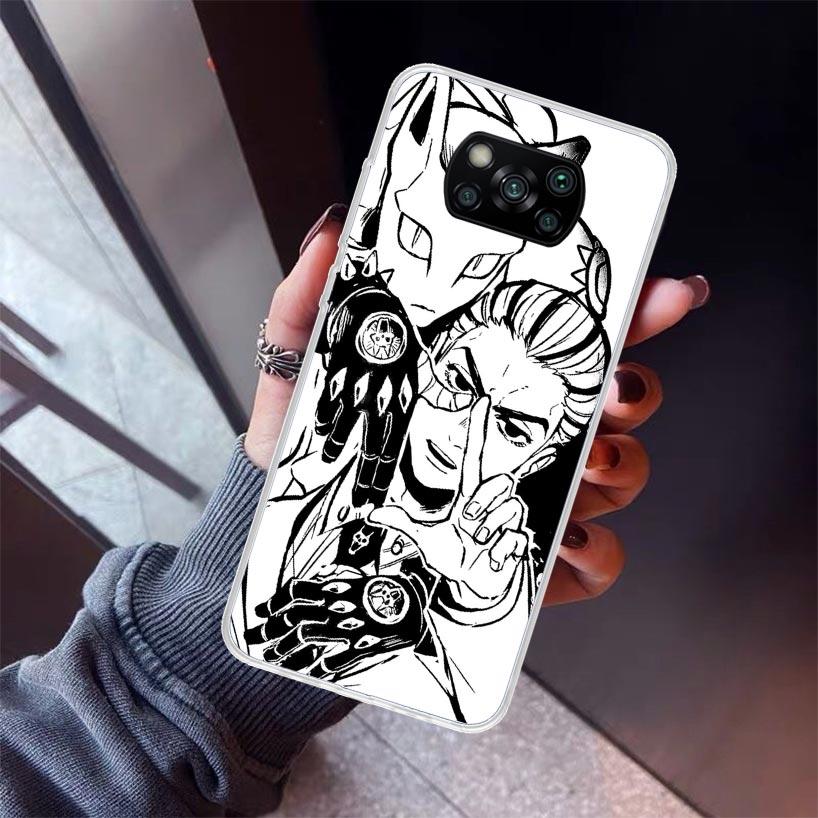 JoJo Kira Yoshikage Killer Queen Phone Case For Xiaomi Poco X7 X6 X5 Pro F7 Ultra Redmi 15C 15 13 13C 12 12C 10 10A 10C 9 9A 9C