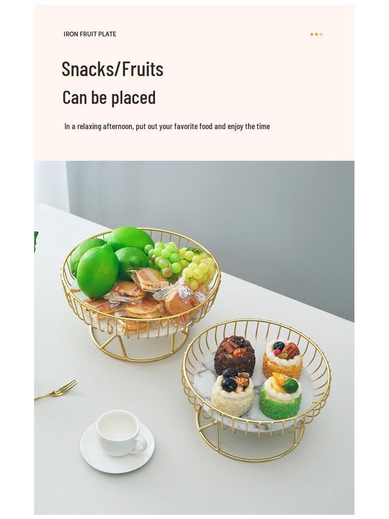 Elegant Fruit and Snack Display Tray for Living Room Coffee Table