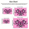 Pink Butterfly Floral Area Rug, Non-Slip Soft Carpet for Living Room Bedroom, Cute Cartoon Decorative Floor Mat for Kids Room