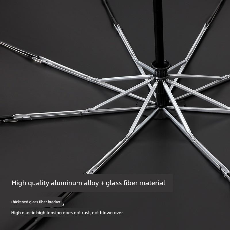 Parachase1.23 M Retro Wooden Handle Oversized Automatic Wind-Resistant Vinyl Sun Protective Double Sunny Umbrella Men's Umbrella