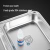 HUIHUADU 201 Stainless Steel 5-Compartment Lunch Tray
