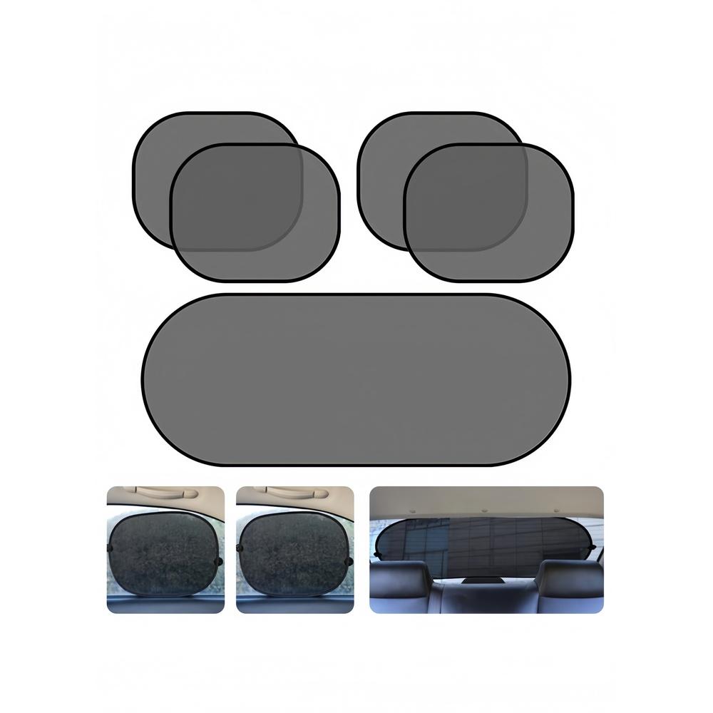 

5 Pack Car Side Window Sunshades Foldable Car Sunshade Universal Car Sun Mesh Blind Rear Window UV Protector Sun Shade