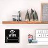 Wiederbeschreibbares WIFI-Schild 3D Spiegel Wandaufkleber Drahtlose Beschilderung Wifi Hinweistafel Wandaufkleber