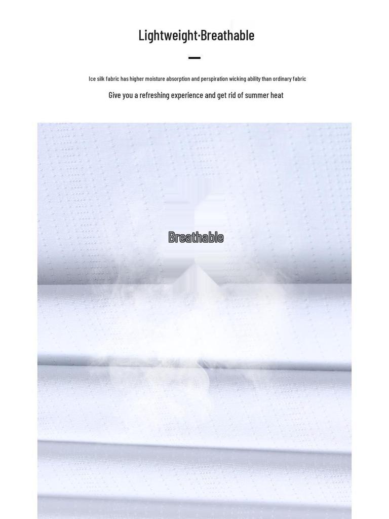 Men's Short Sleeve Ice Silk Crew Neck T-shirt - Custom Logo, Loose Fit, Trendy Casual Wear