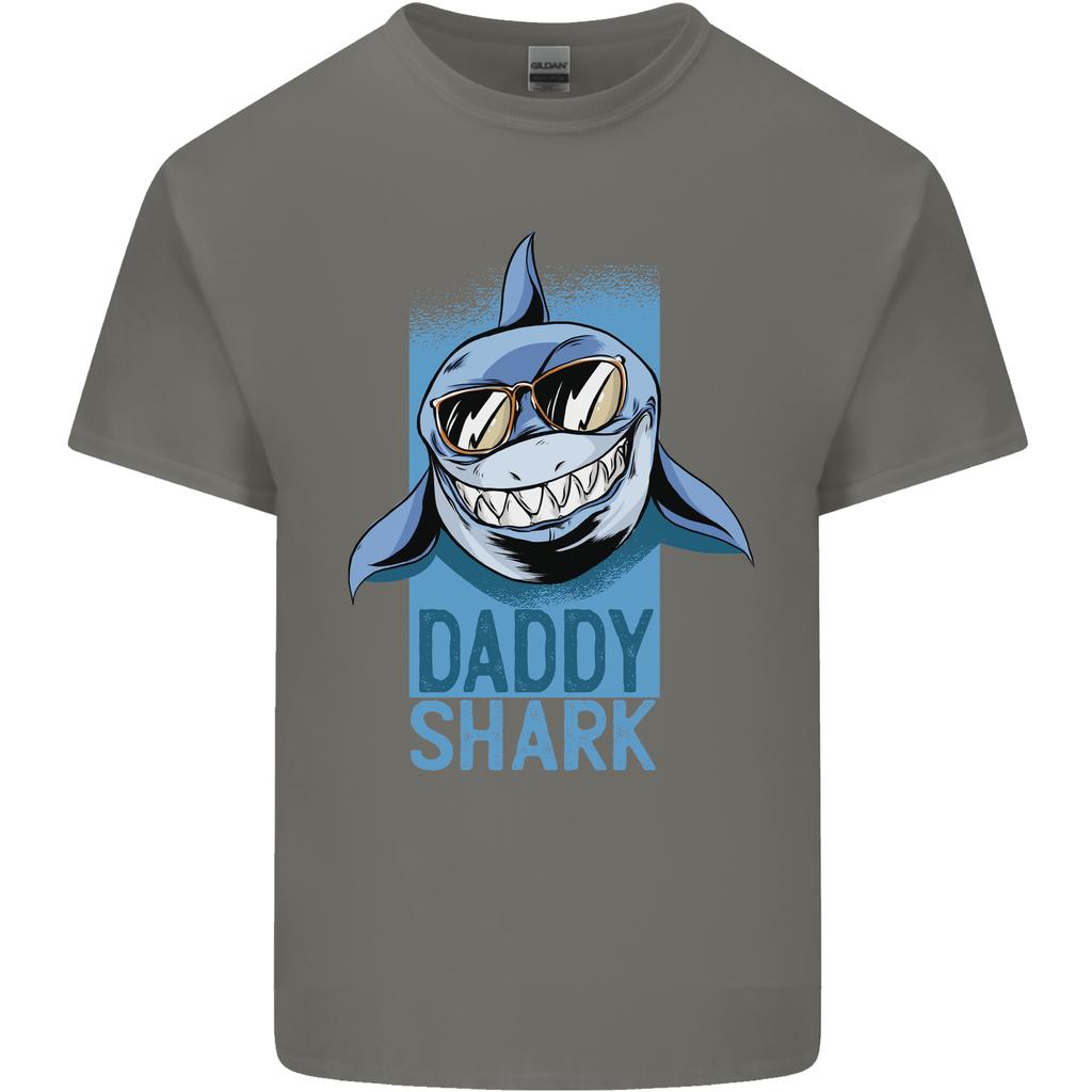 Daddy Shark Funny Fathers Day Unisexs Light Cotton TShirt