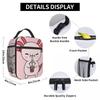 Cute Axolotl Milk Tea Print Insulated Lunch Bag for Women Children Portable Food Boxes Thermal Lunch Box Tote