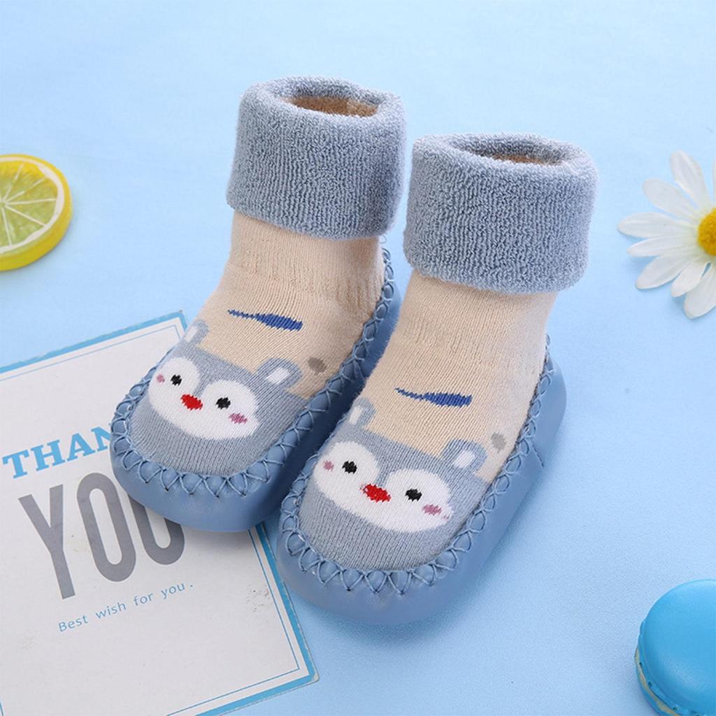 Neugeborene Baby Jungen Mädchen Cartoon süße warme Bodensocken Anti-Rutsch Baby Schritt Socken